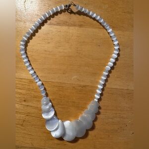 Satin Spar and Catseye Beaded Necklace